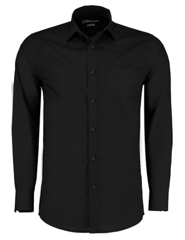KUS-KK142-Mens Tailored Fit Poplin Shirt Long Sleeve